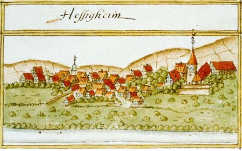 Zeichnung historisches Hessigheim